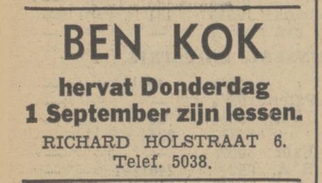Richard Holstraat 6 Ben Kok advertentie Tubantia 30-8-1938.jpg