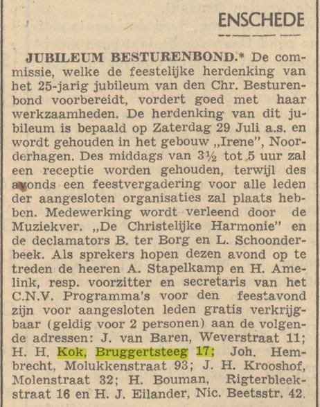 Bruggertsteeg 17 H.H. Kok advertentie 13-7-1939.jpg