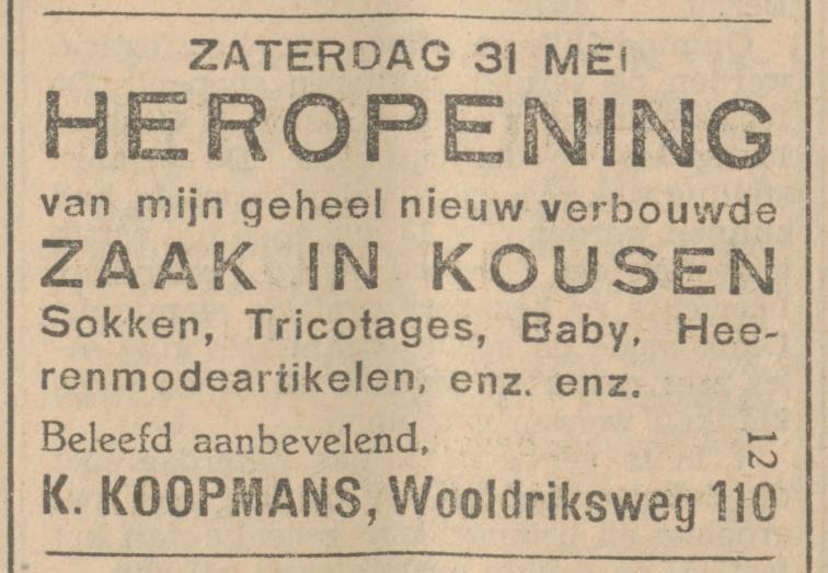 Wooldriksweg 110 K. Koopmans advertentie Tubantia 30-5-1930.jpg