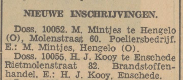 Rietmolenstraat 82 brandstoffenhandel H.J. Kooy krantenbericht Tubantia 13-3-1935.jpg