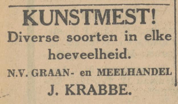 N.V. Graan- en Meelhandel J. Krabbe advertentie Tubantia 10-4-1931.jpg