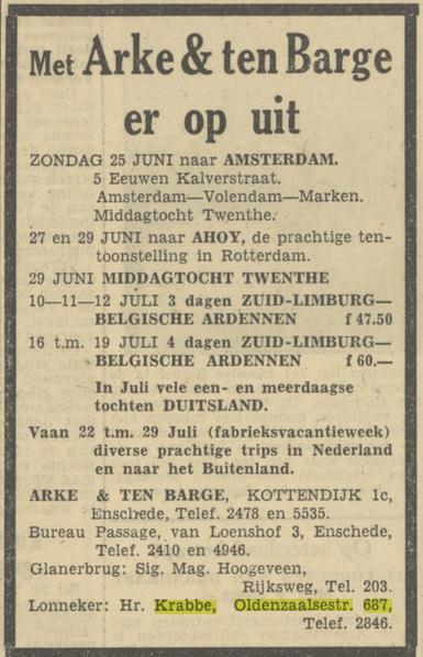 Oldenzaalsestraat 687 Krabbe advertentie Tubantia 22-6-1950.jpg