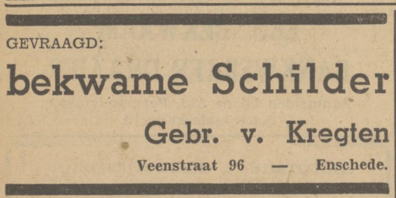 Veenstraat 96 Gebr. van Kregten adverten tie Tubantia 15-9-1948.jpg