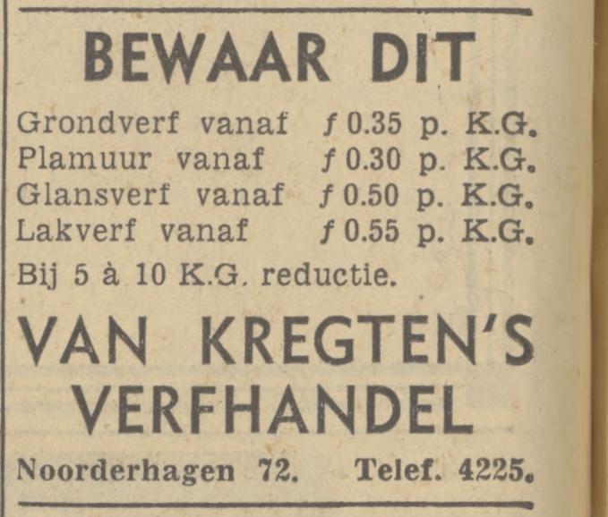 Noorderhagen 72 Van Kregten's Verfhandel advertentie Tubantia 25-3-1939.jpg