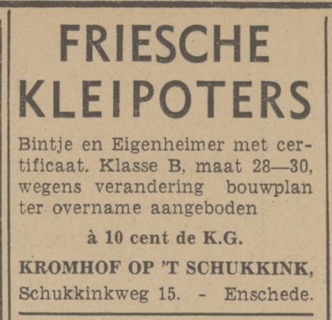 Schukkinkweg 15 Kromhof advertentie Tubantia24-4-1941.jpg