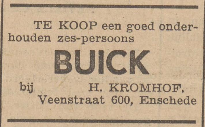 Veenstraat 600 H. Kromhof advertentie Tubantia 30-9-1938.jpg