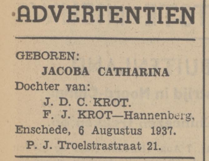 Mr. P.J. Troelstrastraat 21 J.D.C. Krot advertentie Tubantia 7-8-1937.jpg