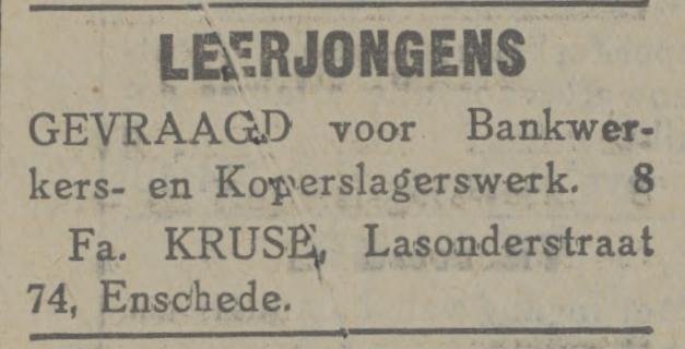 Lasonderstraat 74 Fa. Kruse advertentie Tubantia 18-12-1929.jpg