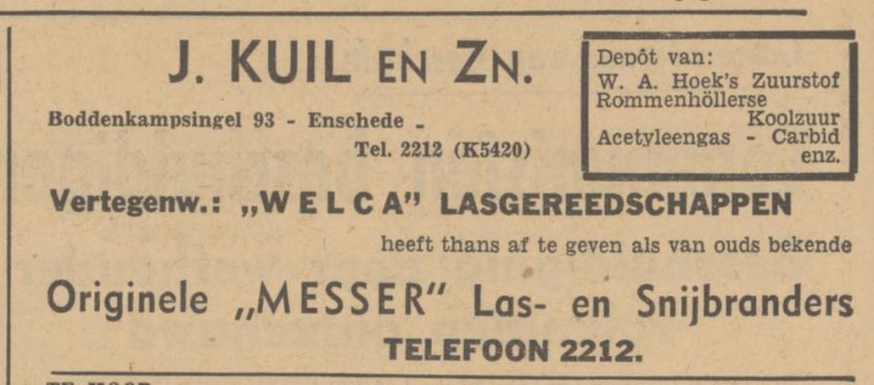 Boddenkampsingel 93 J. Kuil en Zn advertentie Tubantia 28-9-1948.jpg