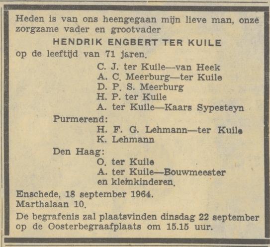 Marthalaan 10 H.E. ter Kuile overlijdensadvertentie Algemeen Handelsblad 21-9-1969.jpg