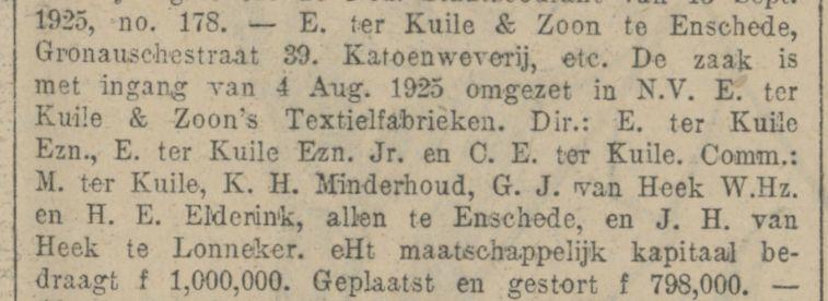 Gronauschestraat 39 E. ter Kuile & Zoon krantenbericht 26-9-1925.jpg