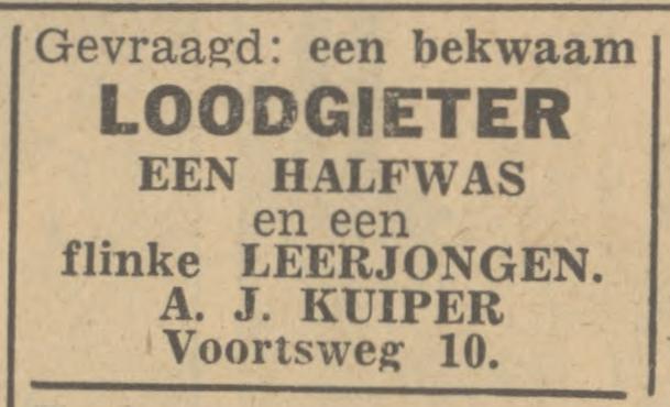 Voortsweg 10 A.J. Kuiper advertentie Tubntia 21-10-1948.jpg