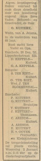 Lip;perkerkstraat 522 O. Kuitert overlijdensadvertentie Tubantia 29-12-1951.jpg