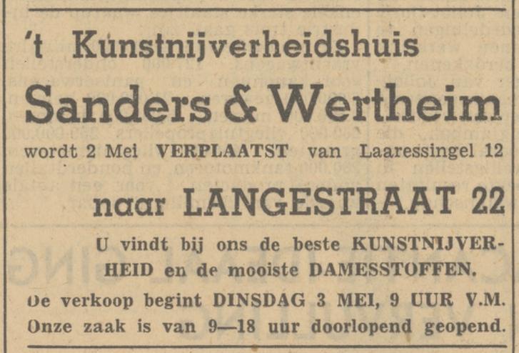Langestraat 22 kunstnijverheidshuis advertentie Tubantia 29-4-1949.jpg