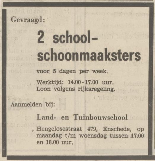 Hengelosestraat 479 Land- en Tuinbouwschool advertentie Tubantia 10-5-1966.jpg