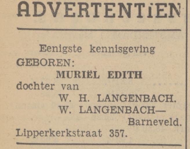 Lipperkerkstraat 357 W.H. Langenbach advertentie Tubantia 1-3-1939.jpg