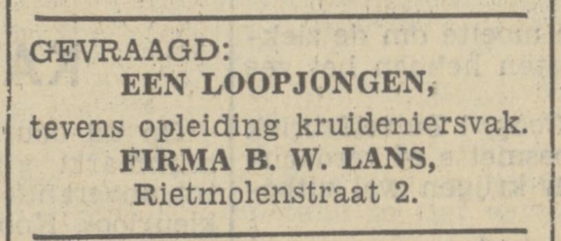 Rietmolenstraat 2 Fa. B.W. Lans advertentie Tubantia 23-10-1937.jpg