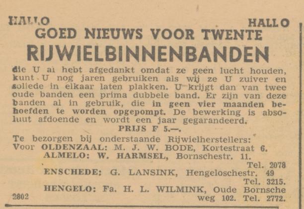 Hengelosestraat 49 G. Lansink advertentie Twentsche Courant 17-12-1945.jpg