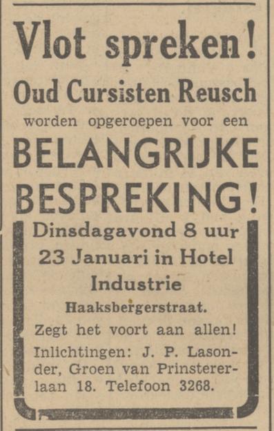Groen van Prinstererlaan 18 J.P. Lasonder advertentie Tubantia 22-1-1940.jpg