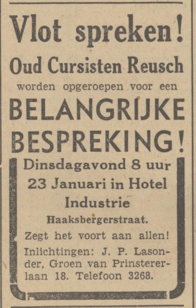 Groen van Prinstererlaan 18 J.P. Lasonder advertentie Tubantia 22-1-1940.jpg