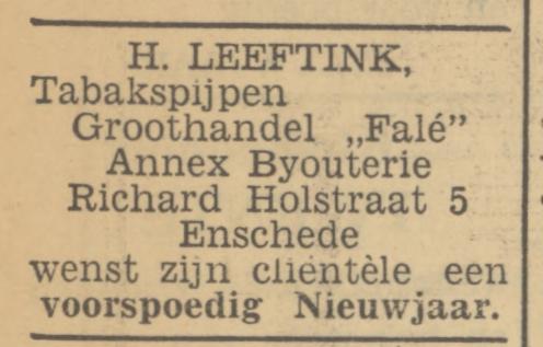 Richard Holstraat 5 Tabakspijpen Groothandel advertentie Tubantia 31-12-1948.jpg