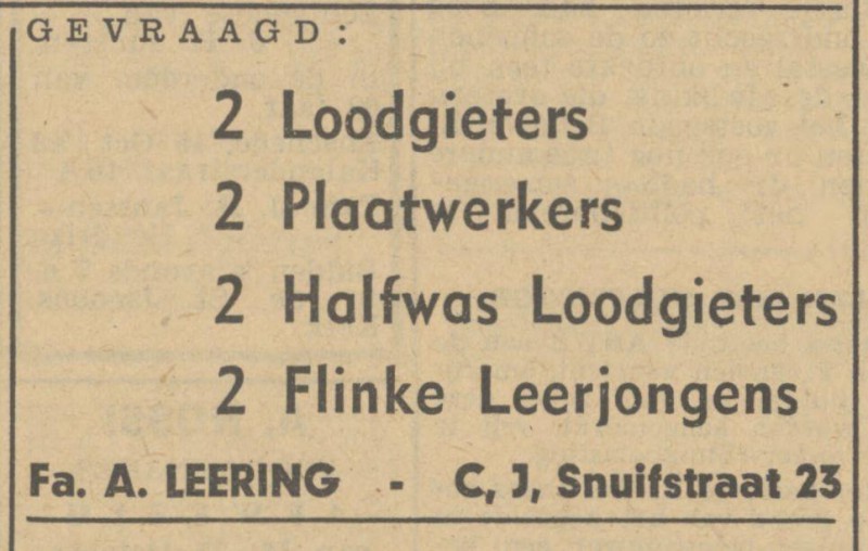 C.J. Snuifstraat 23 Fa. A. Leering advertentie Tubantia 15-10-1948.jpg