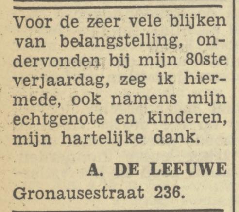 Gronausestraat 236 A. de Leeuwe advertentie Tubantia 13-1-1950.jpg