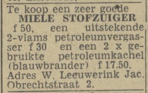 Jacob Obrechtstraat 2 W. Leeuwerink advertentie Twentsch nieuwsblad 5-7-1943.jpg