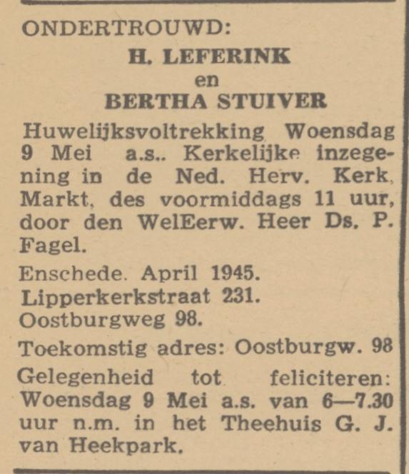 Oostburgweg 98 H. Leferink advertentie Trouw 28-4-1945.jpg