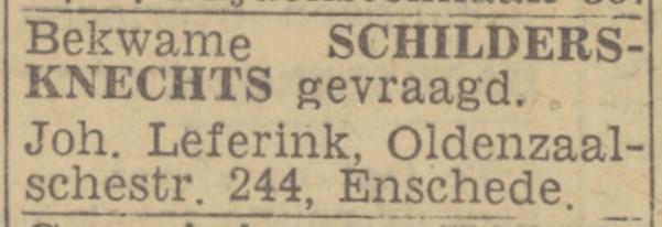 Oldenzaalsestraat 244 Joh. Leferink advertentie Twentsch nieuwsblad 25-11-1943.jpg