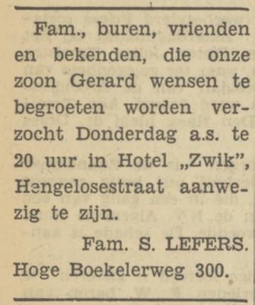Hoge Boekelerweg 300 S. Lefers advertentie Tubantia 3-4-1950.jpg