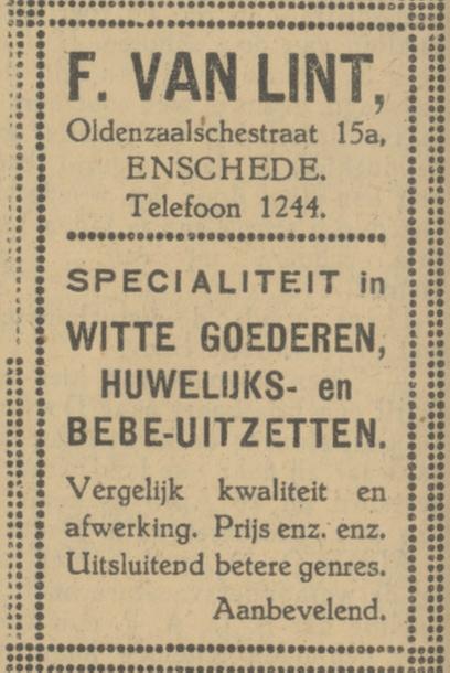Oldenzaalsestraat 15a F. van Lint advertentie Tubantia 20-4-1928.jpg