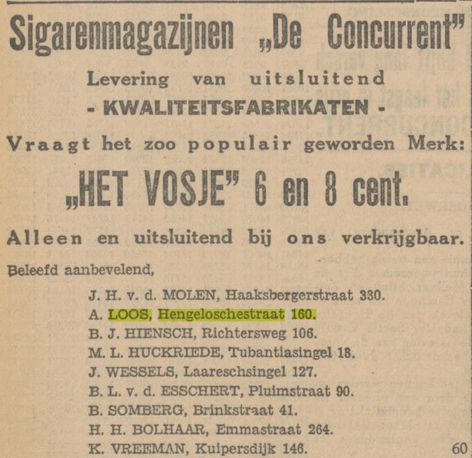 Hengelosestraat 160 sigarenmagazij A. Loos advertentie Tubantia 22-7-1930.jpg