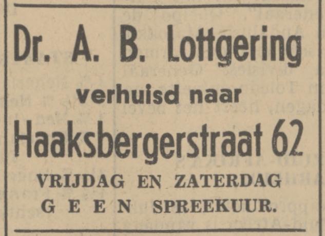 Haaksbergerstraat Dr. A.B. Lottgering advertentie Tubantia 13-7-1939.jpg