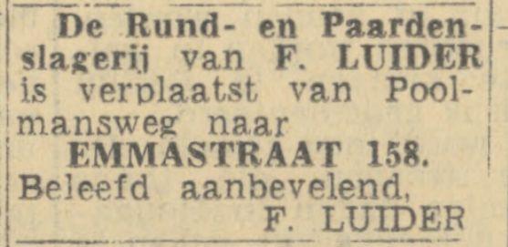 Emmastraat 158 F. Luider Rund- en Paardenslagerij advertentie Twentsch Nieuwsblad 23-3-1944.jpg