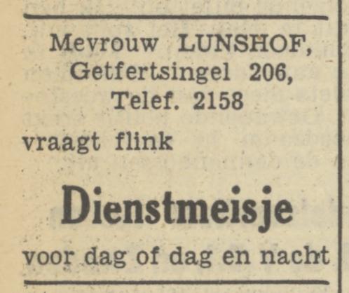 Getfertsingel 206 Mevr. Lunshof advertentie Tubantia 23-2-1950.jpg