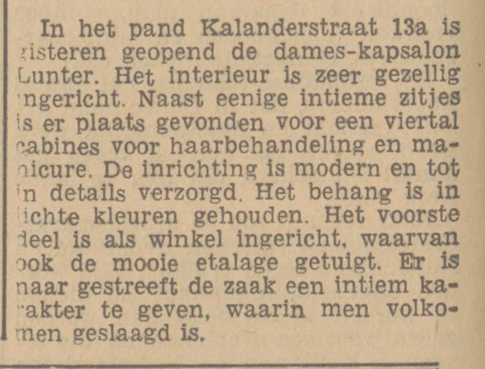 Kalanderstraat 13A Dameskapsalon Lunter krantenbericht Tubantia 2-2-1935.jpg