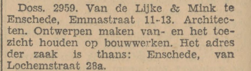 Van Lochemstraat 28a Van de Lijke & Mink Architecten krantenbericht Tubantia 23-11-1929.jpg