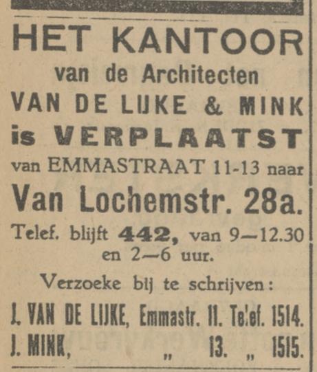 Van Lochemstraat 28a Van de Lijke & Mink Architecten advertentie Tubantia 10-1-1928.jpg