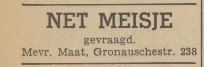 Gronausestraat 238 Mevr. Maat advertentie Tubantia 17-1-1940.jpg