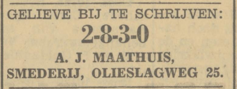 Olieslagweg 25 A.J. Maathuis smederij advertentie Tubantia 8-5-1935.jpg