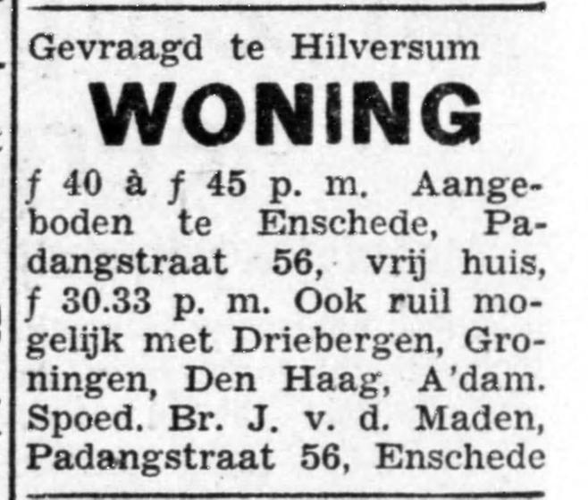 Padangstraat 56 J. v.d. Maden advertentie 8-8-1949.jpg