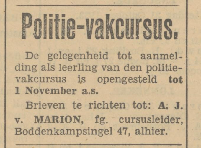Boddenkampsingel 47 A.J. van Marion advertentie Tubantia 21-10-1933.jpg