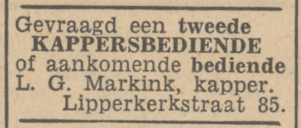 Lipperkerkstraat 85 L.G. Markink kapper advertentie Tubantia 25-2-1947.jpg