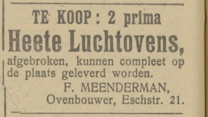 Esstraat 21 F. Meenbderman ovenbouwer advertentie Tubantia 11-6-1921.jpg