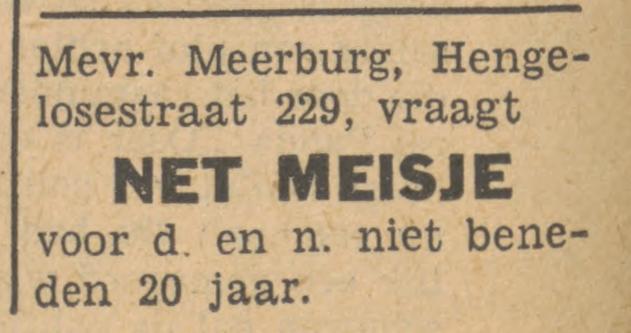 Hengelosestraat 229 Mevr. Meerburg advertentie Tubantia 29-3-1949.jpg