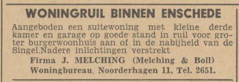 Noorderhagen 11 Fa. J. Melching advertentie Tubantia 19-8-1948.jpg