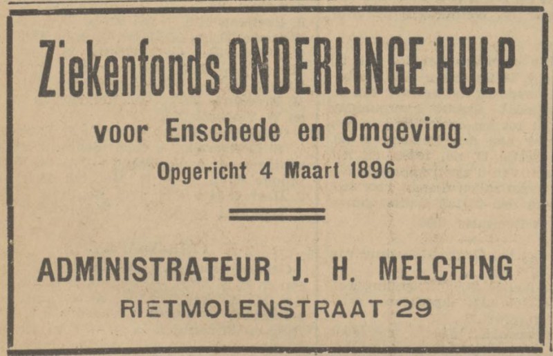 Rietmolenstraat 29 J.H. Melching advertentie Tubantia 27-12-1930.jpg