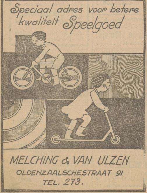 Oldenzaalsestraat 91 Melching & Van Ulzen advertentie 17-9-1929.jpg
