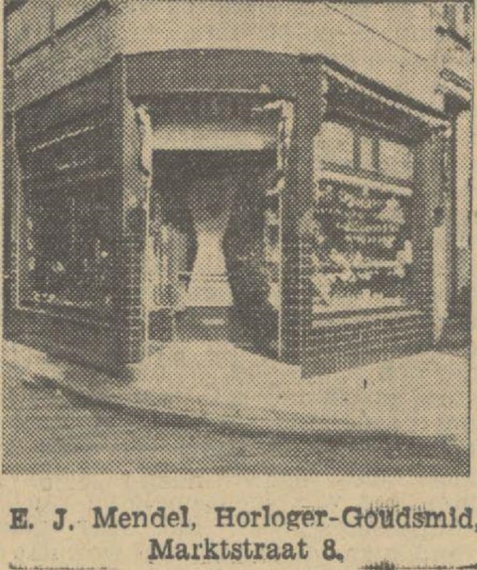 Marktstraat 8 E.J. Mendel Horloger-Goudsmid 19-6-1934.jpg